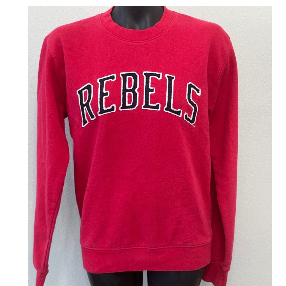 League 91 Ole‎ Miss Rebels Crewneck Sweatshirt Red Mens S Collegiate Spellout